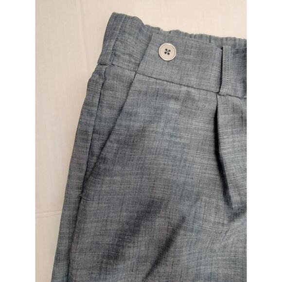 Nanette Lepore Pants Womens XL Wide Leg Culottes Gaucho Chambray Elastic Waist - Picture 5 of 10